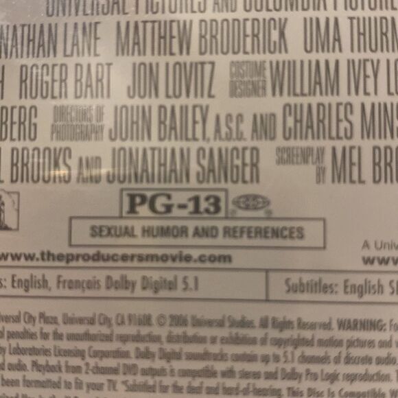 🍿DVD 3/$15 The Producers Comedy starring Nathan Lane, Matthew Broderick NIP - Picture 7 of 8